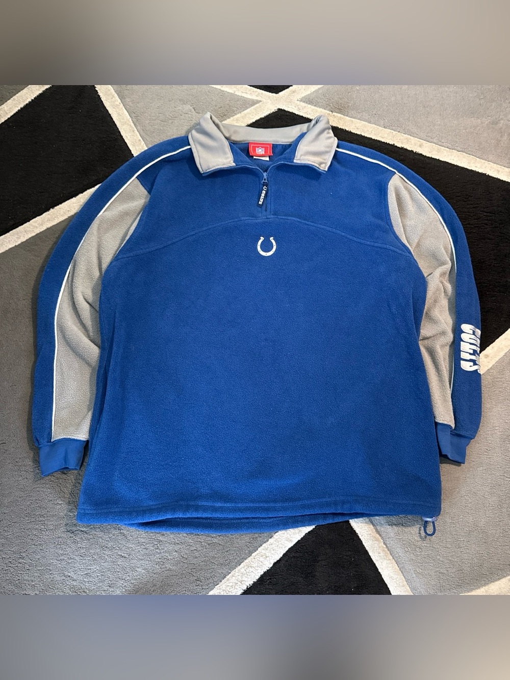 NFL Indianapolis Colts blue fleece quarter zip sweatshirt